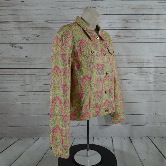 Classiques Entier Paisley Denim Jean Jacket - Picture 4 of 11